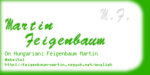 martin feigenbaum business card